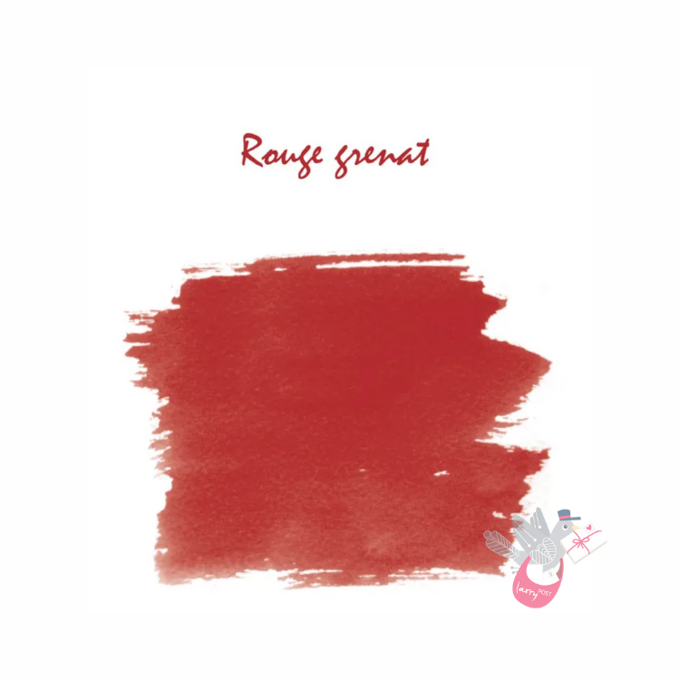 HERBIN "Jewel of Inks" Fountain Pen Ink - 30mL (with pen rest) - Rouge Grenat (Garnet Red)