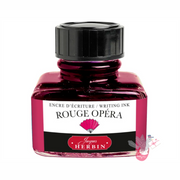 HERBIN "Jewel of Inks" Fountain Pen Ink - 30mL (with pen rest) - Rouge Grenat (Garnet Red)