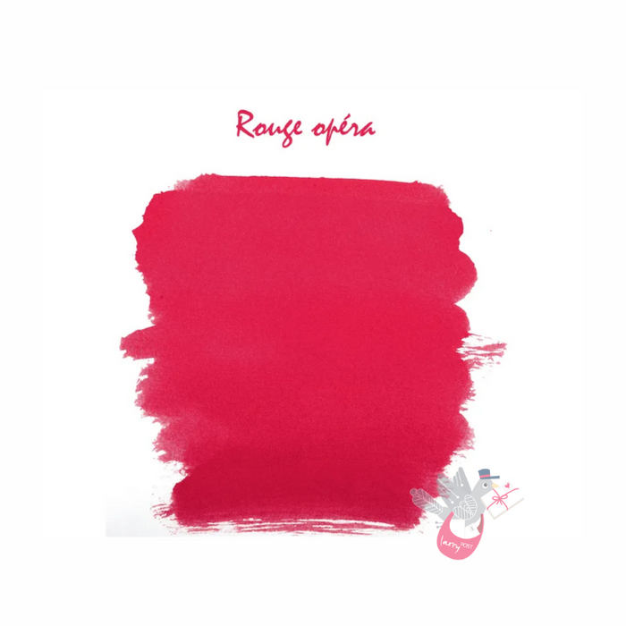HERBIN "Jewel of Inks" Fountain Pen Ink - 30mL (with pen rest) - Rouge Opera (Opera Red)