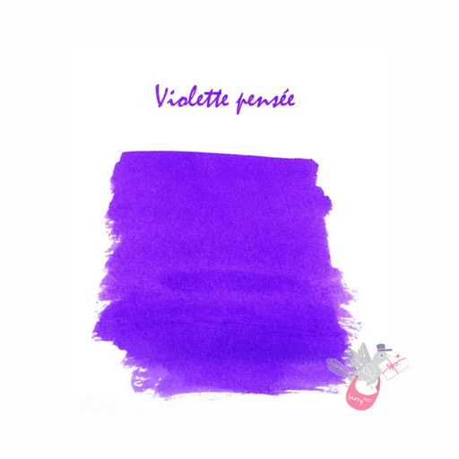 HERBIN "Jewel of Inks" Fountain Pen Ink - 30mL (with pen rest) - Violette Pensee (Violet Pansy)