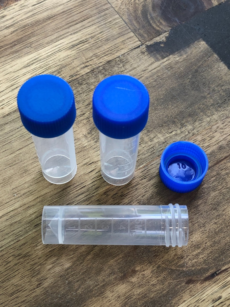 Ink Vial (Empty) with Blue Cap 5mL - 3 Pack