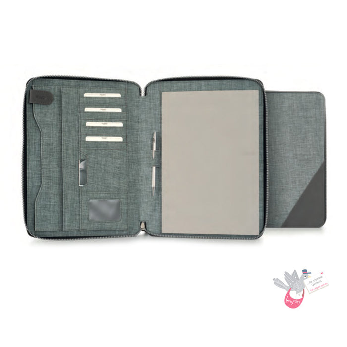 INTEMPO Compendium - Zip enclosure with Notepad - A4 - Black