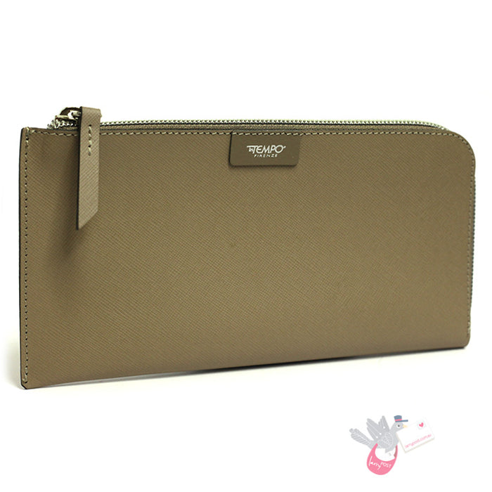 RAPSODIA Saffiano Receipt Holder - Taupe