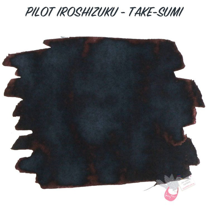 PILOT Iroshizuku Ink Cartridges - Pack of 6 - Take-Sumi (Bamboo Charcoal)