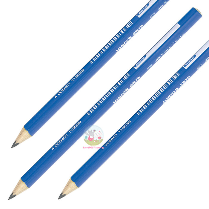 FABER-CASTELL Junior Triangular Pencil - 3 Pack - 2B