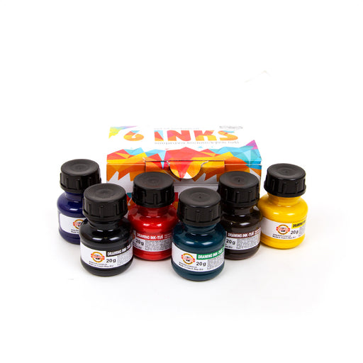 KOH-I-NOOR Technical Drawing Inks - Set 6 x 20g