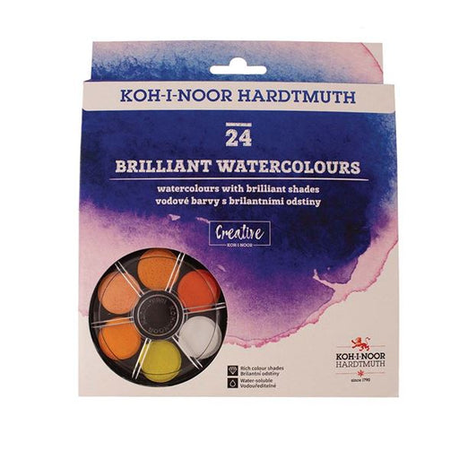 KOH-I-NOOR Brilliant Watercolour Discs - Set 24