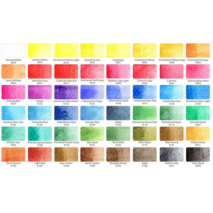 SAKURA Koi Watercolour - Colour Chart