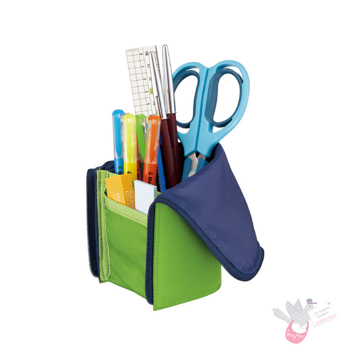 KOKUYO Neocritz Stand Up Pencil Case - Green/Blue