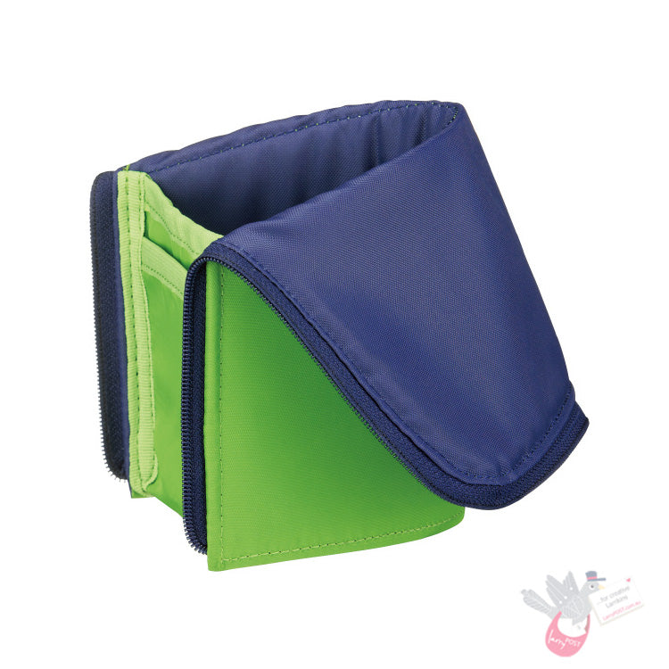 KOKUYO Neocritz Stand Up Pencil Case - Green/Blue