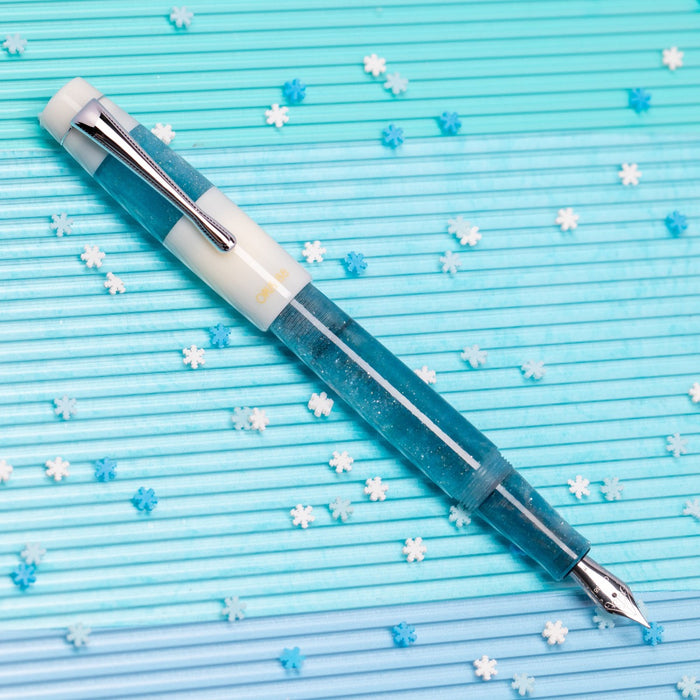 OPUS 88 Koloro Fountain Pen - Blue/White - Broad Nib