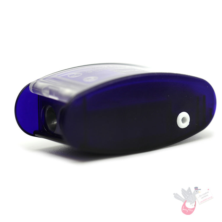 KUM 4-Hole Automatic Long Point Pencil Sharpener/Lead Pointer with 2 spare blades (AS2M) - Blue