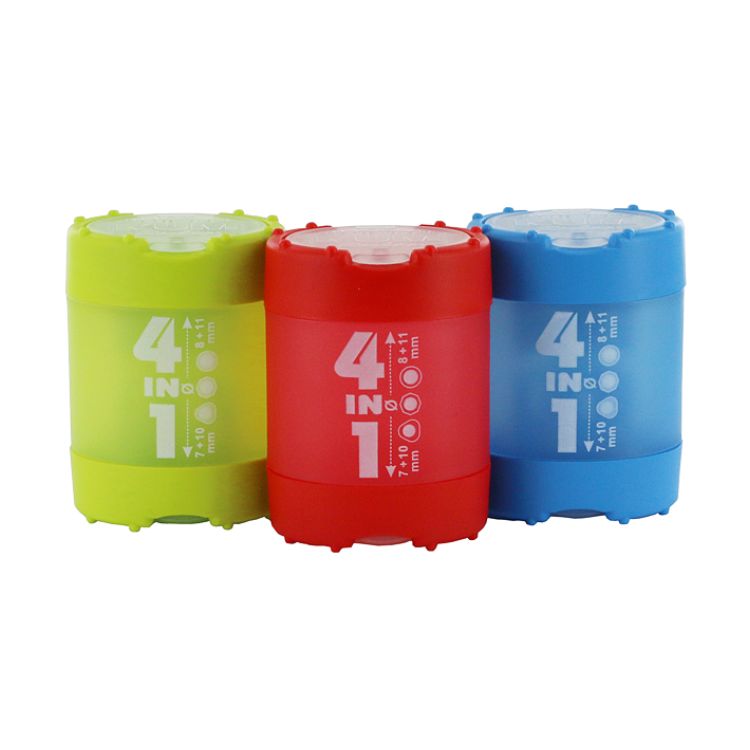 KUM 4-in-1 Pencil Sharpener (for sizes 7, 8, 10, 11mm diametre) - Blue