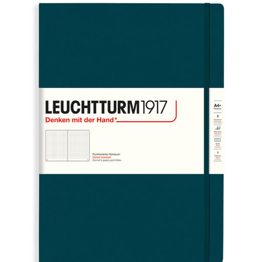 LEUCHTTURM1917 Classic Hard Cover - Master A4 - Dotted - Pacific Green