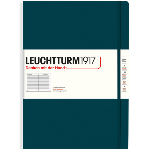 LEUCHTTURM1917 Classic Hard Cover - Master A4 - Ruled - Pacific Green