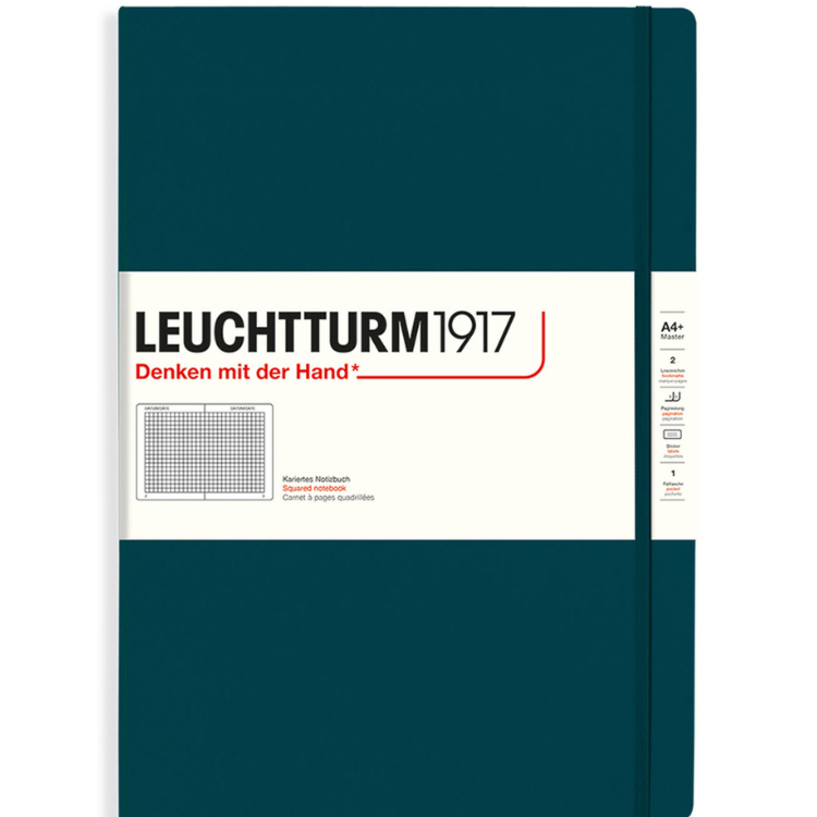 LEUCHTTURM1917 Classic Hard Cover - Master A4 - Squared - Pacific Green