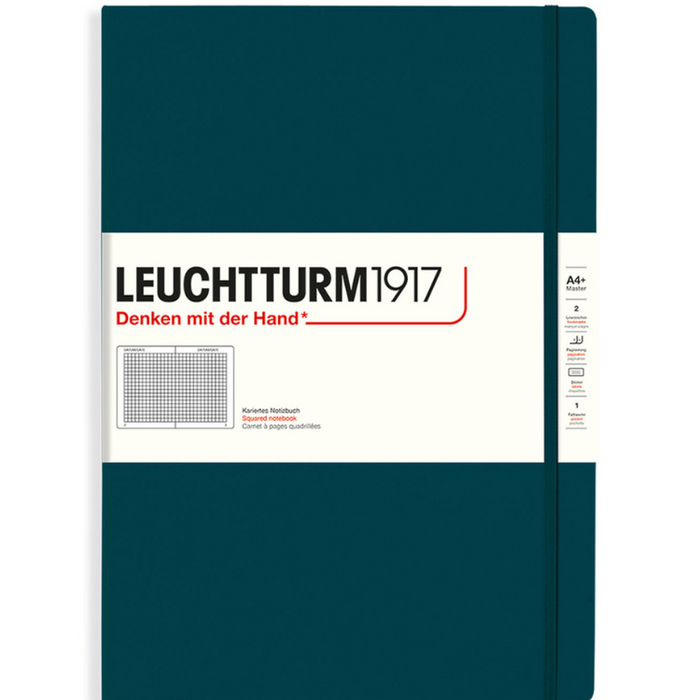 LEUCHTTURM1917 Classic Hard Cover - Master A4 - Squared - Pacific Green