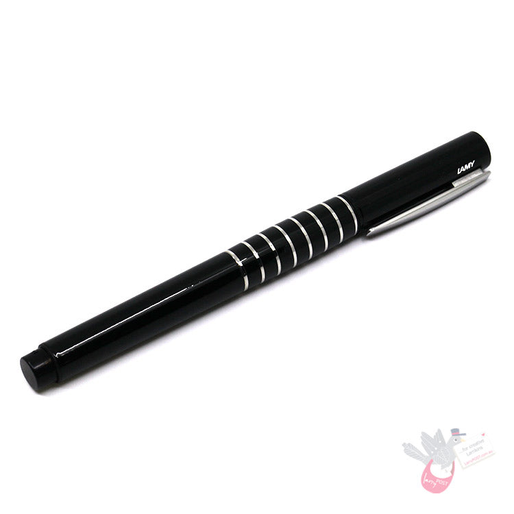 LAMY Accent Brilliant Fountain Pen in Gloss Black - Diamond Lacquer Grip - 14ct Bi-Colour Gold Nib - EF