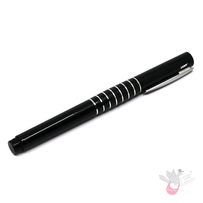 LAMY Accent Brilliant Fountain Pen in Gloss Black - Diamond Lacquer Grip - 14ct Bi-Colour Gold Nib - EF