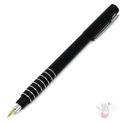 LAMY Accent Brilliant Fountain Pen in Gloss Black - Diamond Lacquer Grip - 14ct Bi-Colour Gold Nib - EF