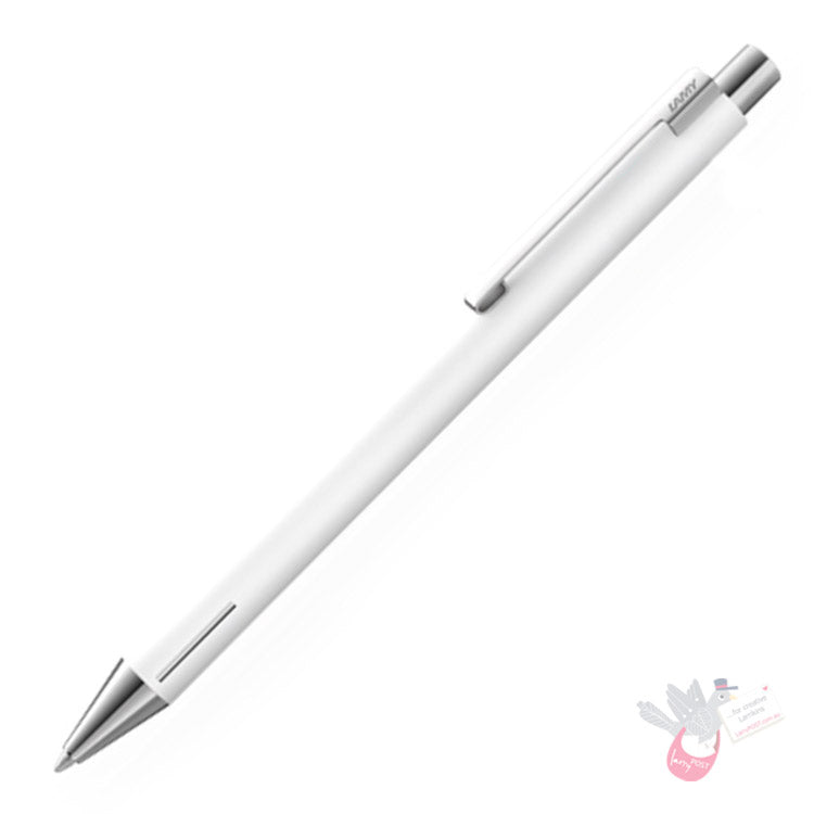 LAMY Econ Ballpoint Pen - Stainless Steel - White (Limited Edition)