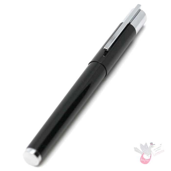 LAMY Scala Fountain Pen - Gloss Piano Black - 14ct bi-colour gold nib - Medium (no packaging)