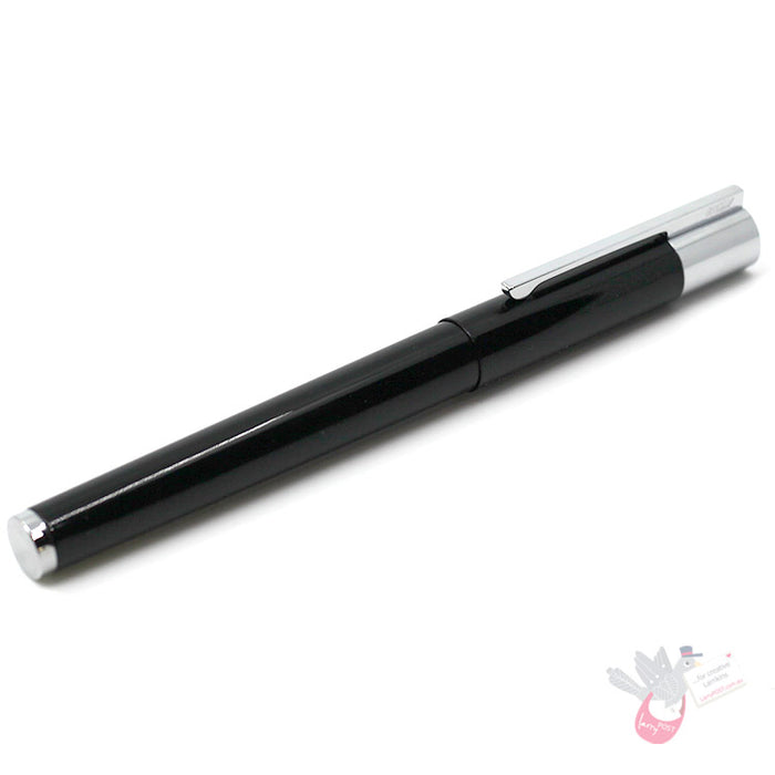 LAMY Scala Fountain Pen - Gloss Piano Black - 14ct bi-colour gold nib - Medium (no packaging)