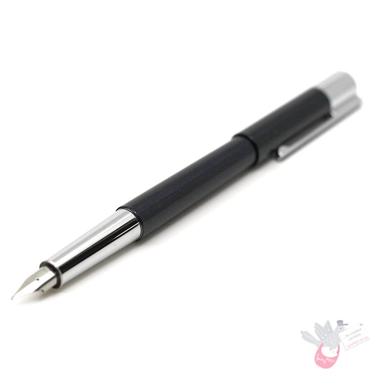 LAMY Scala Fountain Pen - Metallic blue black with stainless nib (50mL ink/converter) - Limited Edition