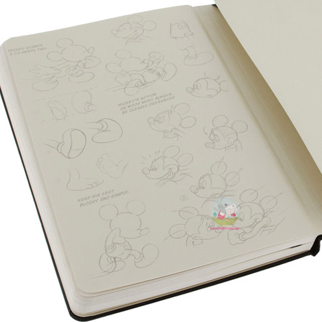 MOLESKINE Mickey Mouse Classic Hard Cover Notebook (A5) - Plain - Black