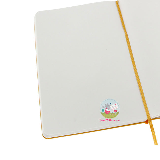 MOLESKINE Classic Hard Cover Notebook - Large (A5) - Plain - Orange yellow
