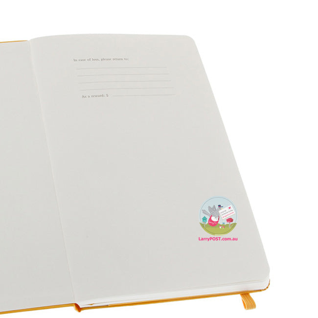 MOLESKINE Classic Hard Cover Notebook - Large (A5) - Plain - Orange yellow