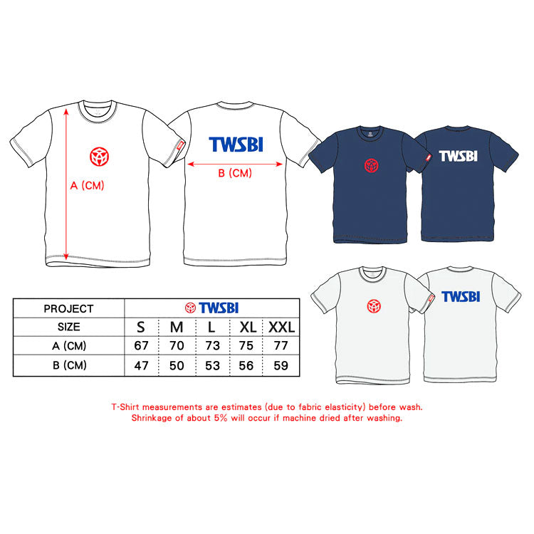 TWSBI 100% Cotton T-Shirt - Navy - Size M