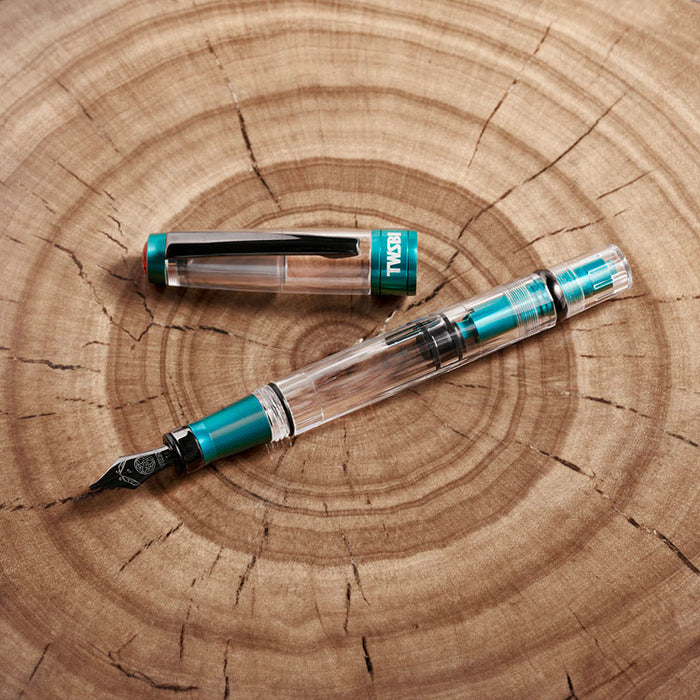 TWSBI Diamond 580ALR Caribbean Fountain Pen - Onyx plated Medium Nib