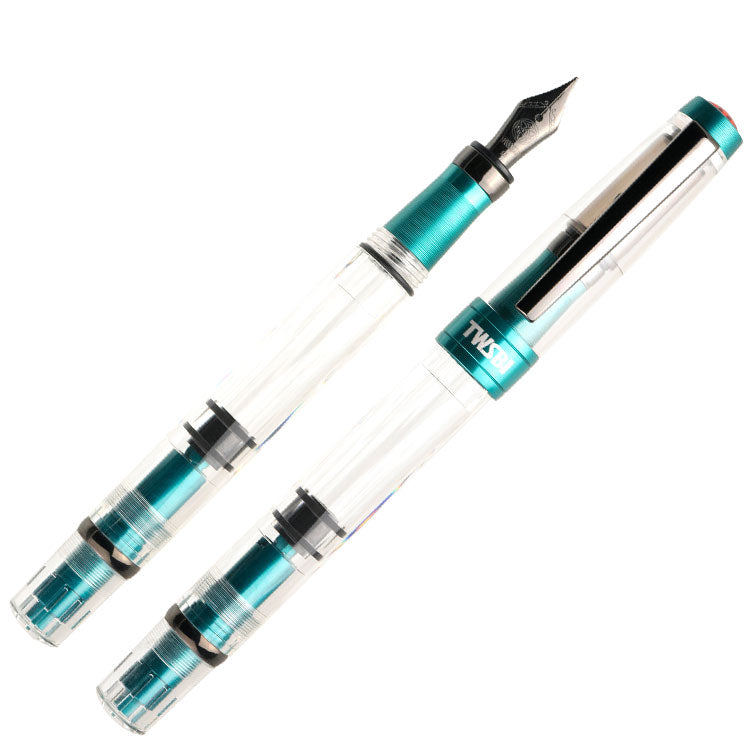 TWSBI Diamond 580ALR Caribbean Fountain Pen - Onyx plated Medium Nib