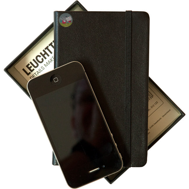 LEUCHTTURM1917 Genuine Leather (A6) - Black- Ruled