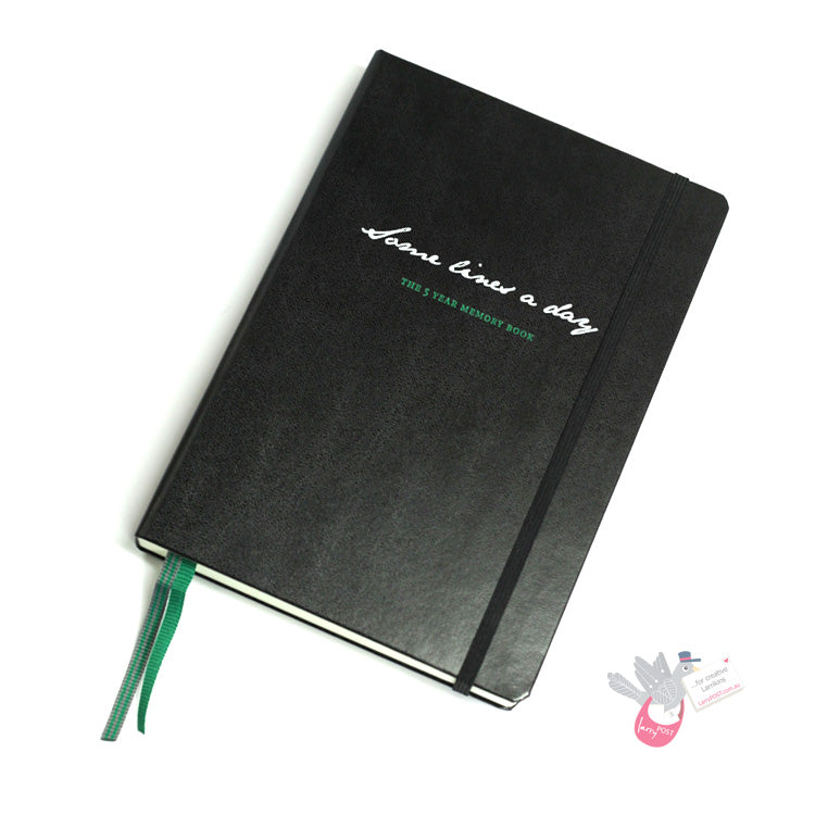 LEUCHTTURM1917 "Some lines a day" 5 year Diary / Memory Book - Hard Cover - Medium A5 - Black