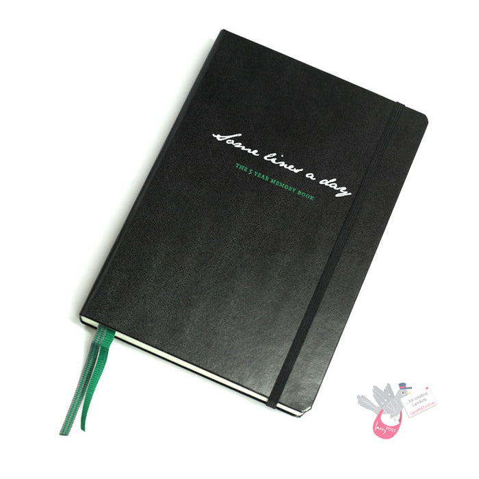LEUCHTTURM1917 "Some lines a day" 5 year Diary / Memory Book - Hard Cover - Medium A5 - Black