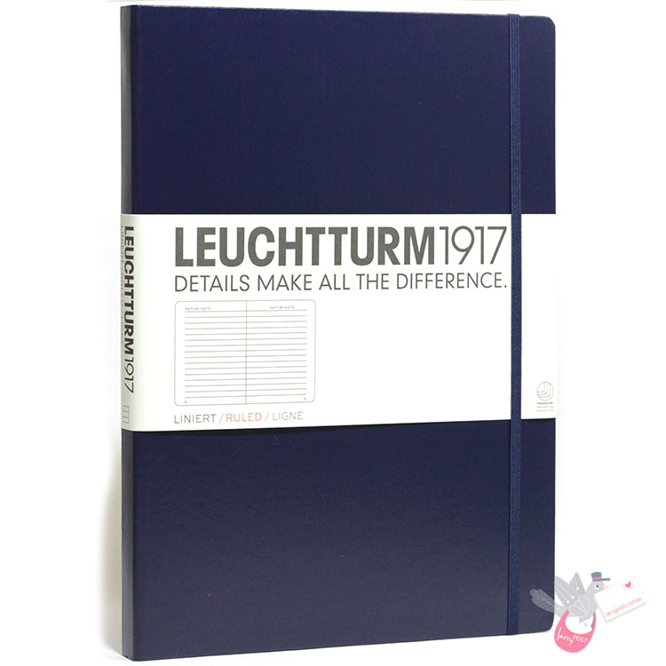 LEUCHTTURM1917 Classic Hard Cover - Master A4 - Ruled - Navy