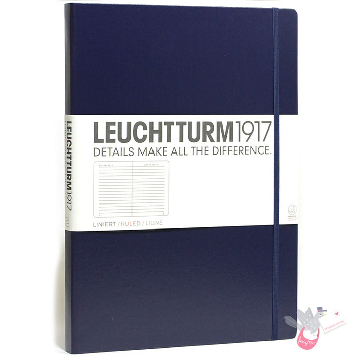LEUCHTTURM1917 Classic Hard Cover - Master A4 - Ruled - Navy