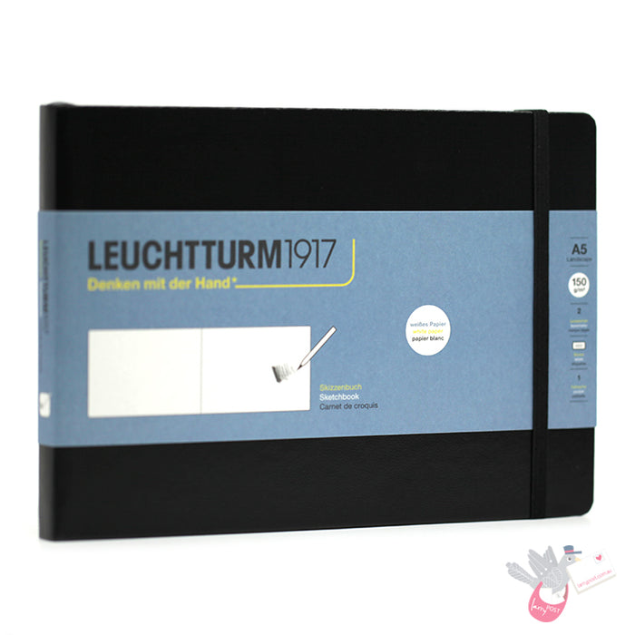 LEUCHTTURM1917 Sketchbook - Landscape (A5) - Black