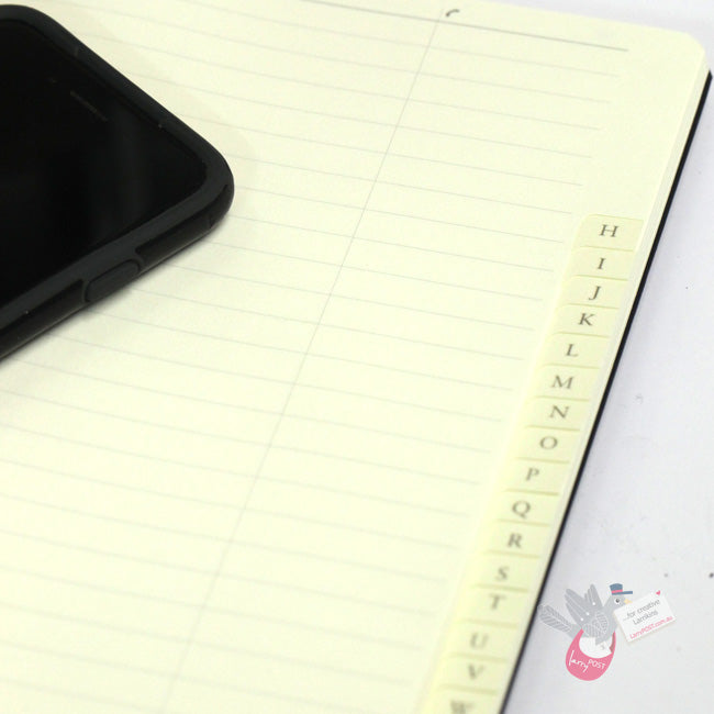LEUCHTTURM1917 Classic Hard Cover Address Book - Medium (A5) - Black