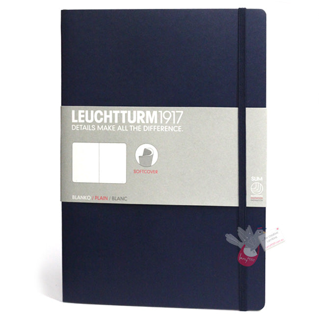 LEUCHTTURM1917 Composition Notebook Soft Cover - B5 - Plain - Navy