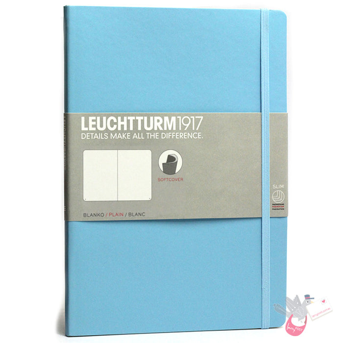 LEUCHTTURM1917 Composition Notebook Soft Cover - B5 - Plain - Ice Blue