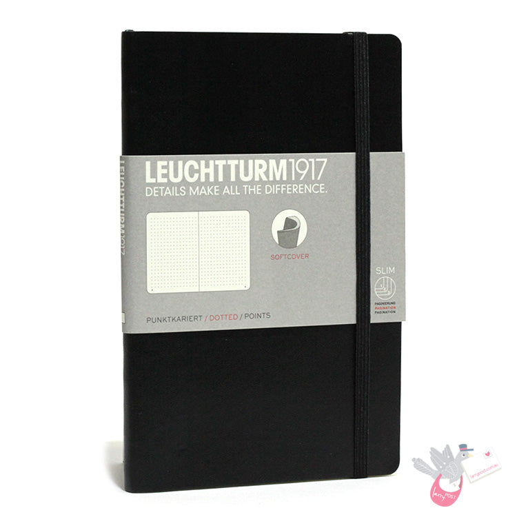 LEUCHTTURM1917 Paperback Notebook Soft Cover - B6 - Dotted - Black