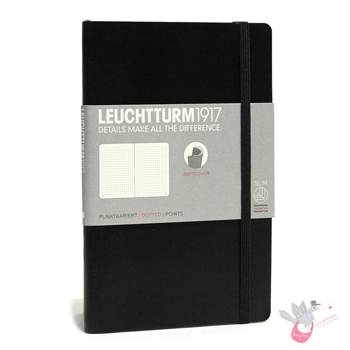 LEUCHTTURM1917 Composition Notebook Soft Cover - B6 - Dotted - Black