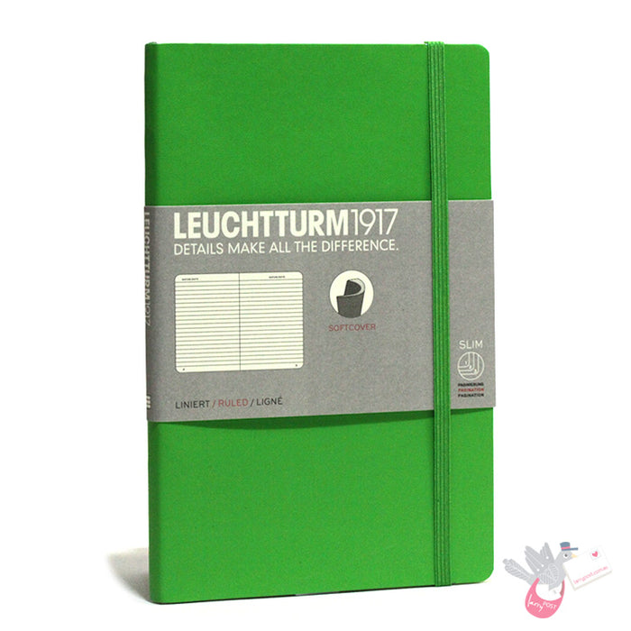 LEUCHTTURM1917 Paperback Notebook Soft Cover - B6 - Ruled - Fresh Green