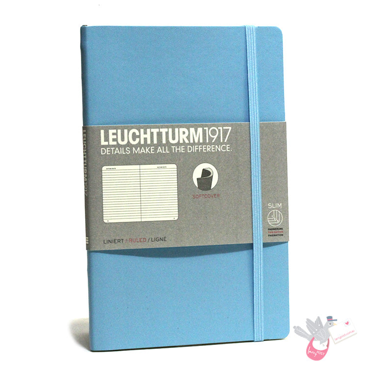LEUCHTTURM1917 Paperback Notebook Soft Cover - B6 - Ruled - Ice Blue