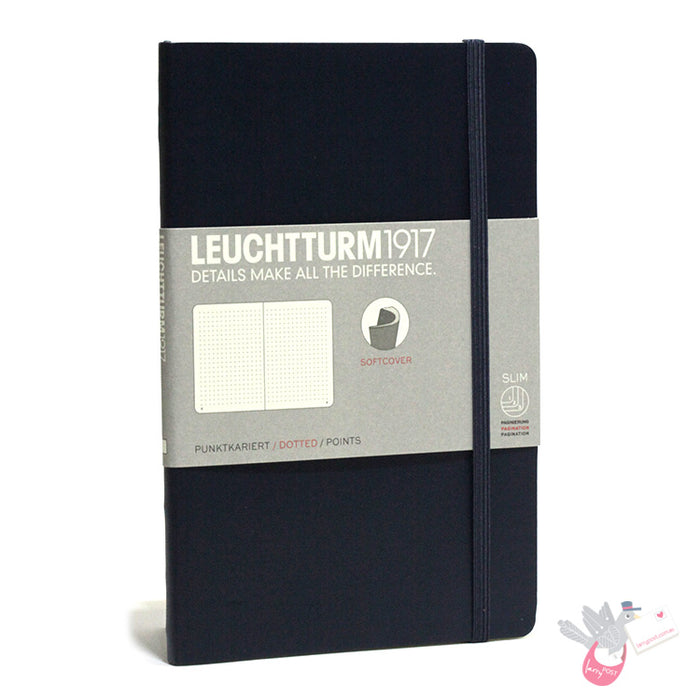 LEUCHTTURM1917 Paperback Notebook Soft Cover - B6 - Dotted - Navy