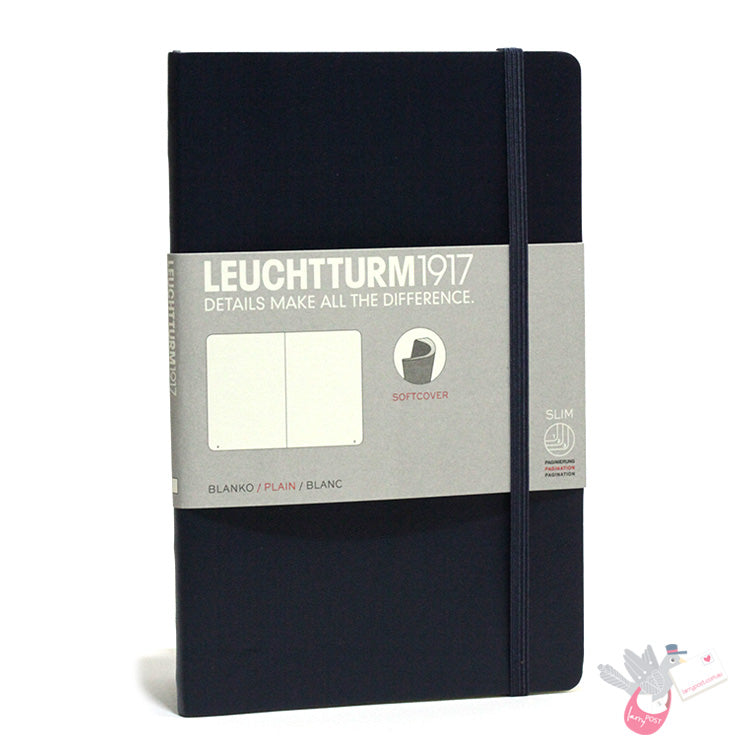 LEUCHTTURM1917 Paperback Notebook Soft Cover - B6 - Plain - Navy