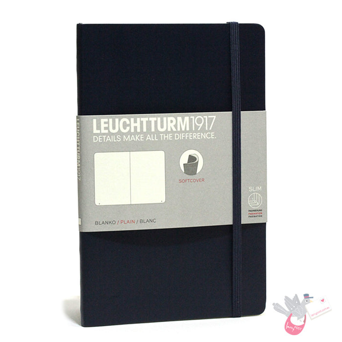 LEUCHTTURM1917 Paperback Notebook Soft Cover - B6 - Plain - Navy